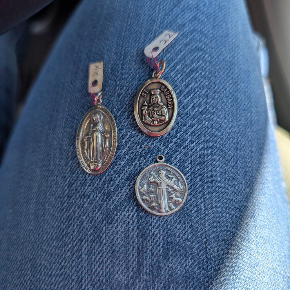 3 Elegant Silver Religious Pendants